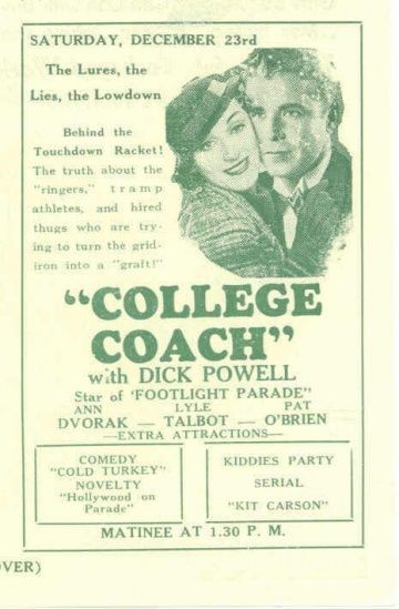 College Coach, 1933: актеры, рейтинг, кто снимался, полная информация о фильме College Coach